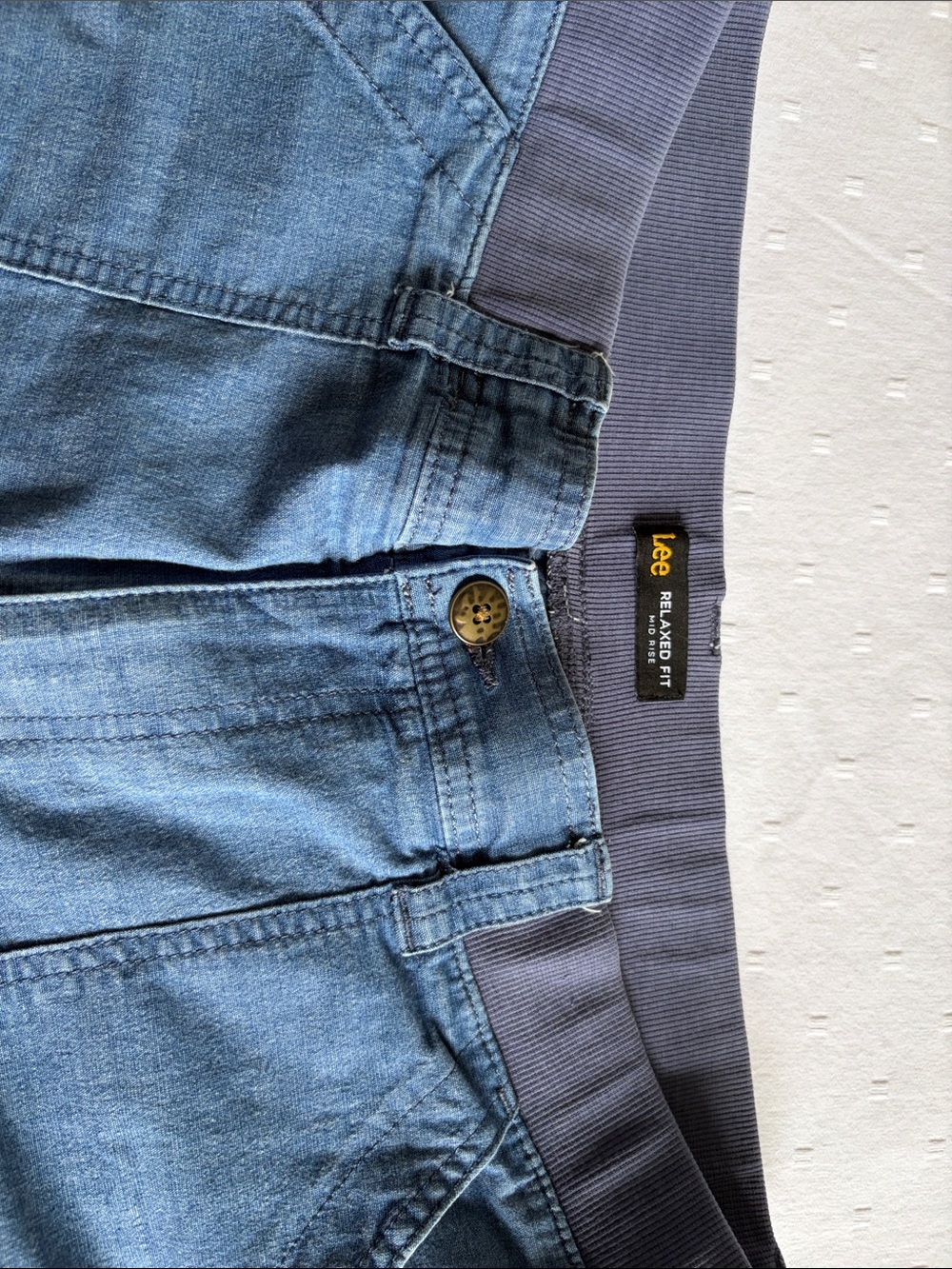 Lee Women’s Relaxed Shorts in  Blue with relax Waistband